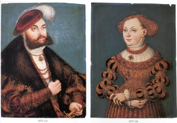 Dubbelportret Keurvorst Johann Friedrich van Saksen en Zijn Gemalin Sibylle van Cleve
